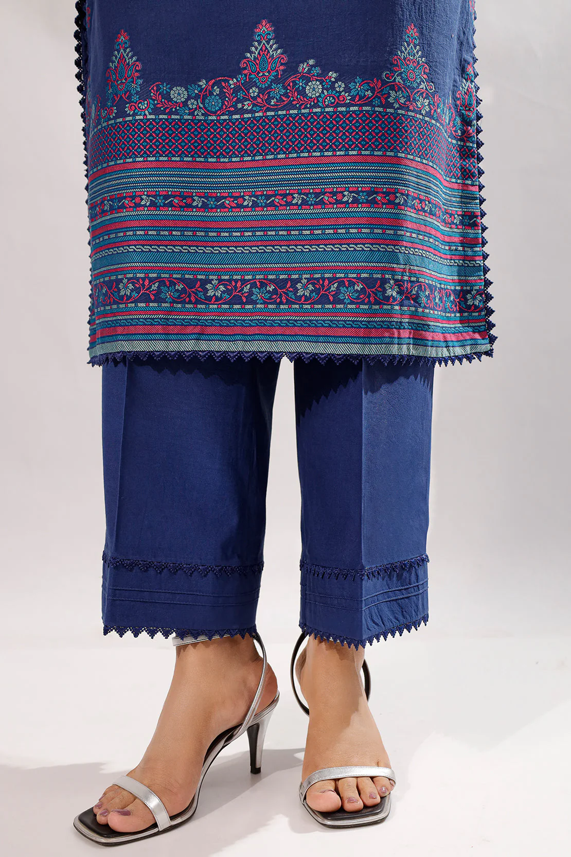 Unstitched Embroidered Cotton Jacquard 2 Piece (Shirt/Trouser) - Image 4