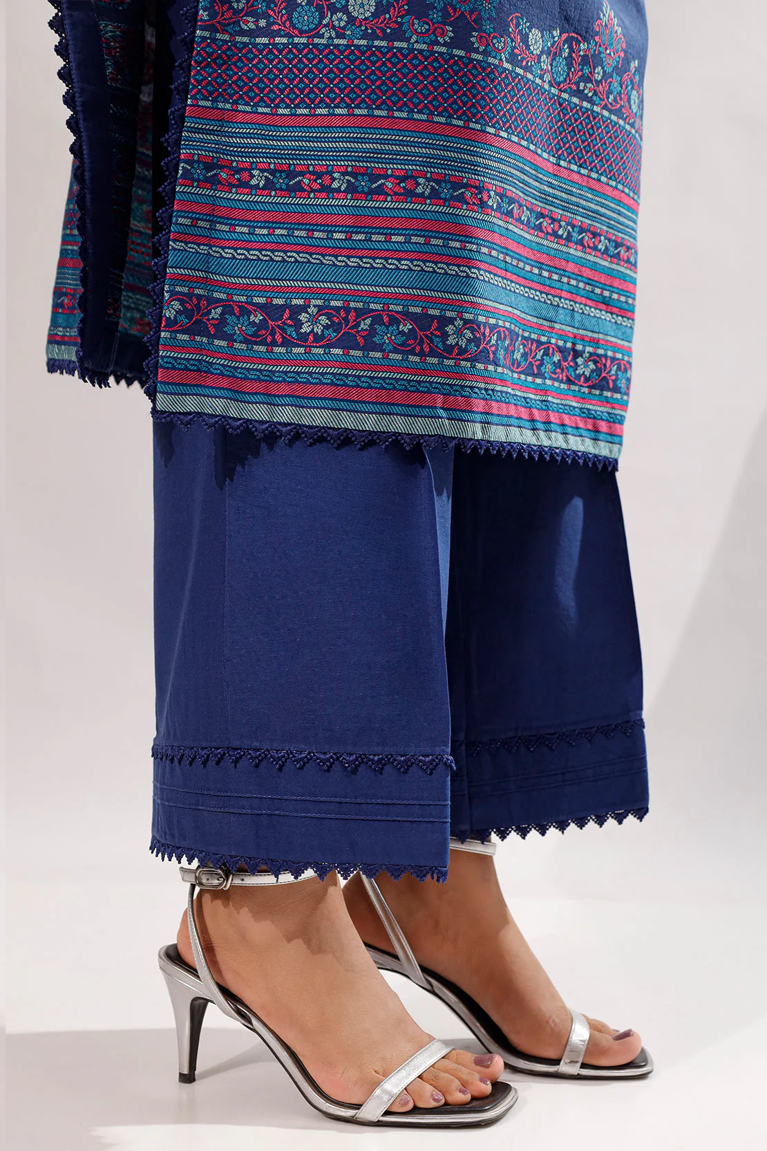 Unstitched Embroidered Cotton Jacquard 2 Piece (Shirt/Trouser) - Image 5
